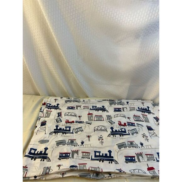 2 PBK Pottery Barn Train Pillowcases 20x30
